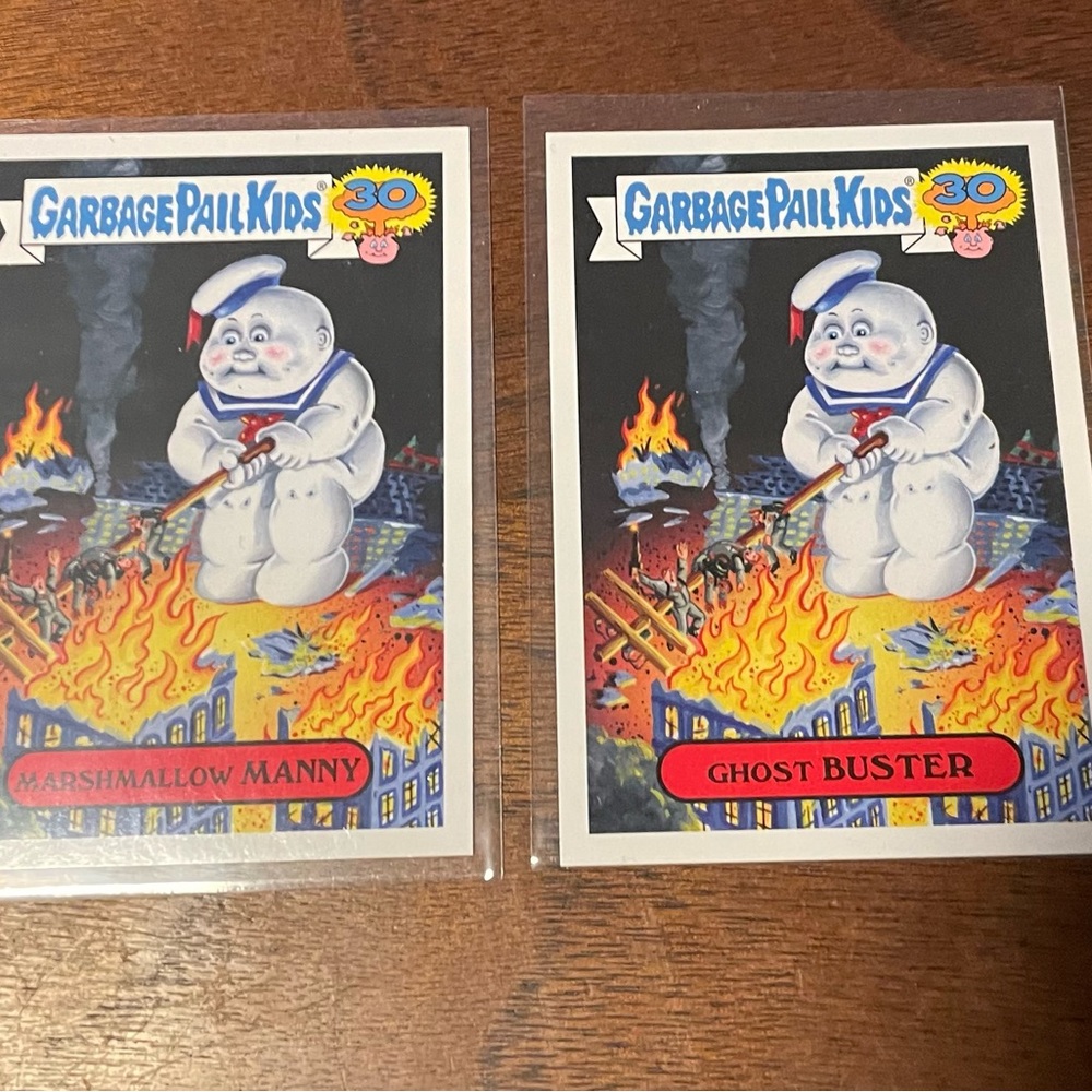 🗑️ Garbage Pail Kids Ghostbusters Stay Puft The Marshmallow Spoof Cards 4A & 4B